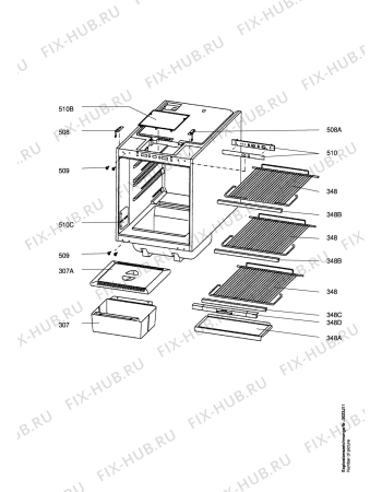 Взрыв-схема холодильника Unknown ZU 8145 GB - Схема узла Housing 001